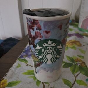 Starbucks Multicolor Floral Tumbler with Black Lid